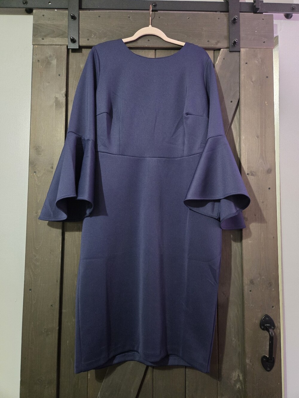 Women’s Navy Bell-Sleeve Eloquii Dress